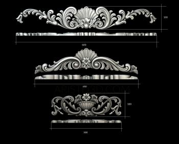 Set of furniture (KMB_0010-1) 3D model for CNC machine